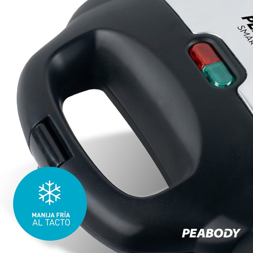 Imagen 4 de 9 de Sandwichera Eléctrica Antiadherente Peabody Pe-s6191