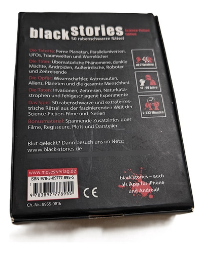 Black Stories Science-fiction Edition Idioma Aleman (Reacondicionado)