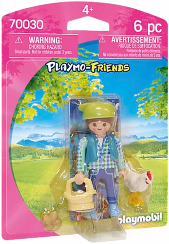 Playmobil Playmo-friends 70030, Granjera Con Gallina!!!