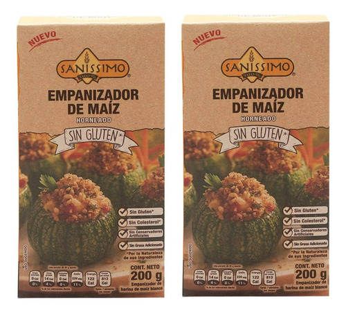 2 Empanizador De Maíz Sanissimo Horneado Libre D Gluten 200g