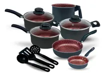 Comprar Jogo Panelas Prime Alumínio Antiaderente Teflon Premium 9 Pc Cor Preto Cabernet