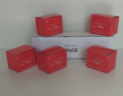 Coca Cola 6 Cajas Vacías Orig Decorines Luminosos 2004 (429)