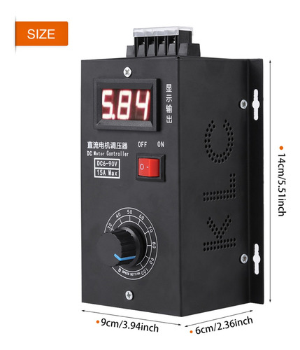 6v - 90v 12v Pwm Dc Motor Control De Velocidad Plc 15a Gober