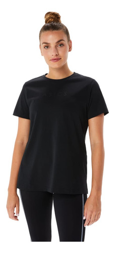 Polo Asics Training Core Graphic Tee Black Mujer