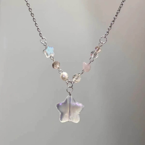 Y1m Collar Con Colgante De Estrella De Cinco Puntas,