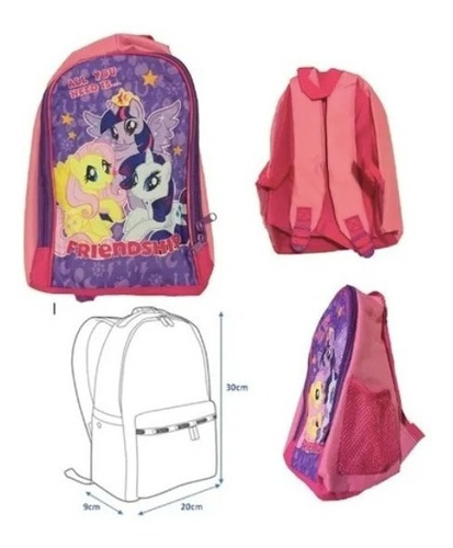 Imagen 2 de 2 de Mochila My Little Pony Niña Infantil Escolar