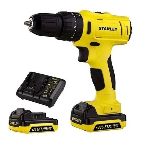 Taladro Percutor Inalámbrico De 10mm Stanley Sch12s2k 220v