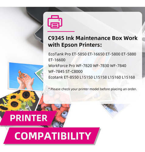 Para Caja De Mantenimiento Epson Con Chip C9345 L8050, 15150