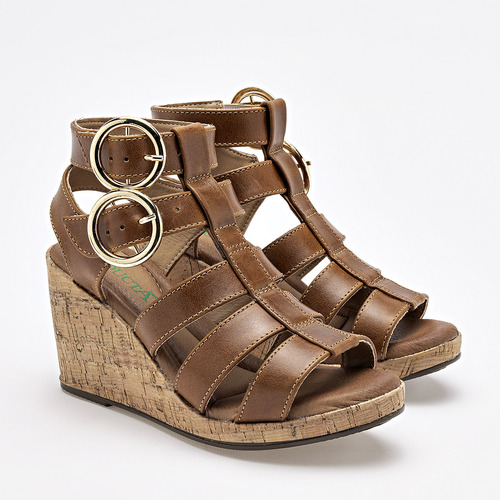 Sandalias Plataforma Mujer Seducta Camel 132-787