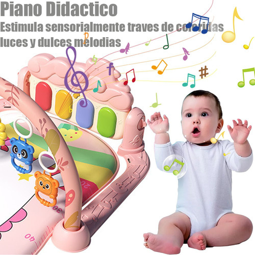 Fjl Auxtoo Gimnasio Con Tapete, Piano Y Juguetes For