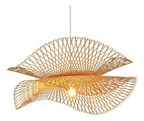 Lustre Pendente Led De Tecelagem Retro De Bambu Candel 220v