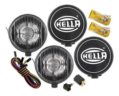 Kit Farol De Milha Linha 4x4 Black Magic Com Capa