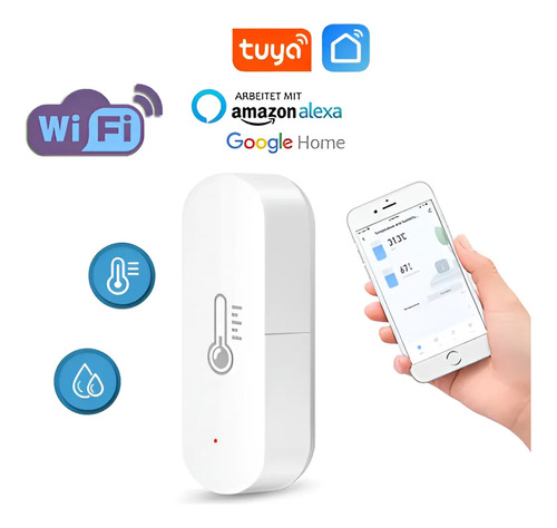 Sensor Clima Inteligente Tuya Modulo App Wifi Th-01