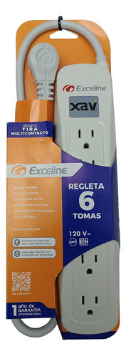 Regleta Electrica Multitoma Tomacorriente Exceline 6758 Xavi