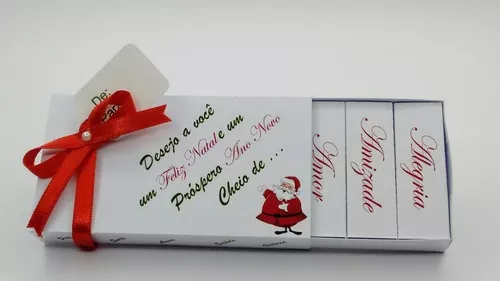 100 Caixa Bis Personalizado Para Natal