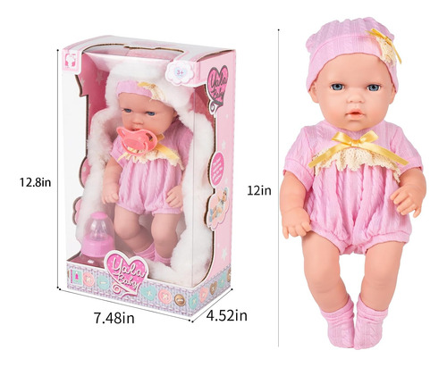 Vueos De 12 Pulgadas Muñecas Con Muñecas Lavables Ropa Y Acc