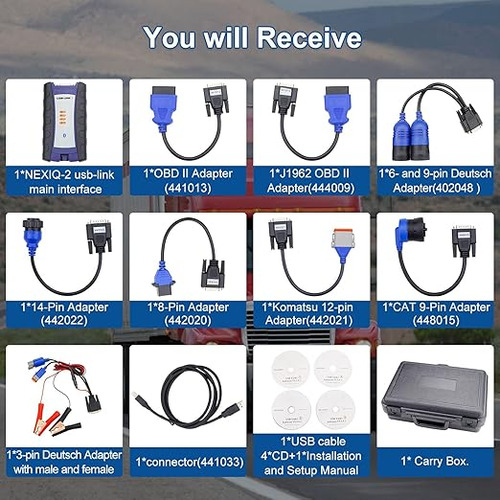 Scanner Para Nexiq 2 Camiones Buses Maquinaria Usb Bluetooth