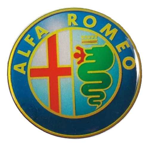 Emblema Adesivo Resinado Alfa Romeo Res1