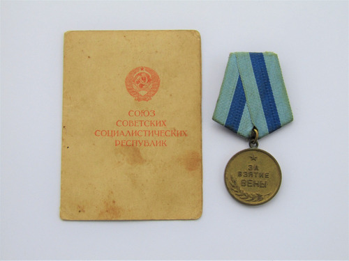 Medalla Soviética Segunda Guerra Mundial Captura De Viena