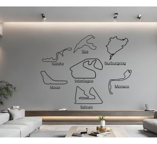 Quadros Pistas F1 Decoração Monza Interlagos