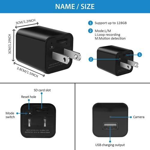 Camara Espia Oculta Mini Videocamara Usb 1080p Hd Lector No
