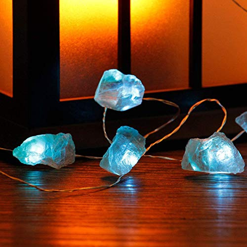 Raw Fluorite Indoor String Lights, 10ft 30leds Nature H...