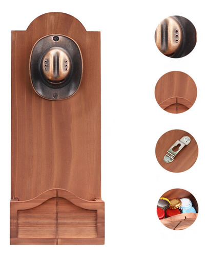 Abridor De Botellas De Pared Abrebotellas De Madera Abridor