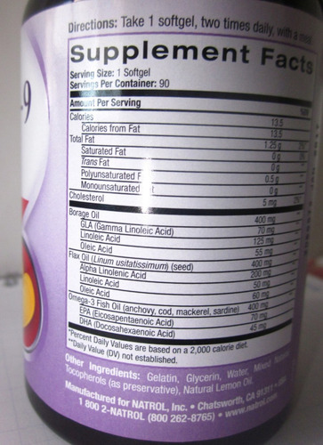 Imagen 3 de 4 de Omega 3 6 9 Americano 90 Capsulas Natrol