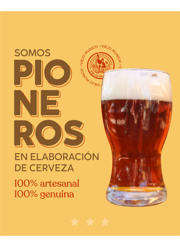 Cerveza Viejo Múnich 6x500cm3 Artesanal + Maní X500gr Regalo