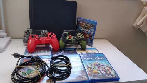 Playstation 4 + 3 Jogos + 2 Controle Original + Garantia