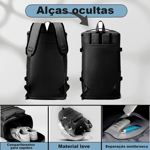 Mochila De Viagem Grande Capacidade Reforçada Vários Bolsos