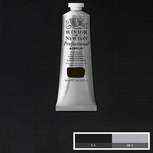 Tinta Acrílica Winsor & Newton Prof 60ml S1 Negro Marfil