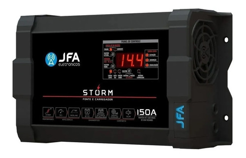 Fonte E Carregador Bateria Bivolt Jfa Storm 150a Digital Cca