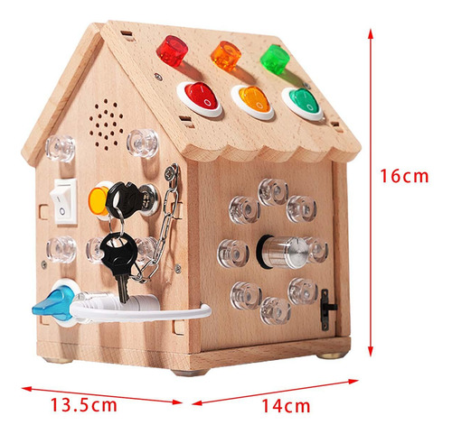 Interruptor De Luces De Casa De Madera, Juguetes De Tablero