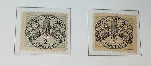 Serie 6 Estampillas Vaticano Segnatasse 1945 Yv 7/12