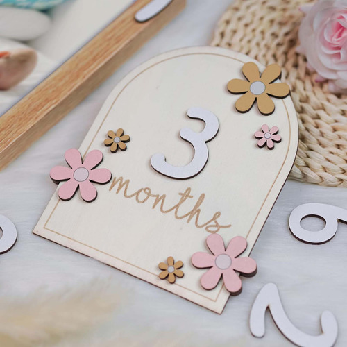 R En Baby Monthly Card En Announcement Sign Welcome New 7009