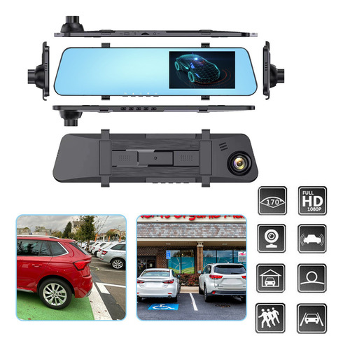 * Pantalla De Espejo Retrovisor De Coche V De 4,3 Pulgadas