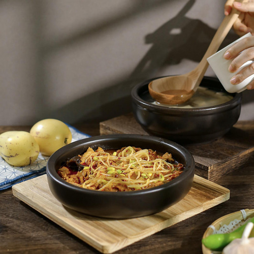 Cuenco Dolsot Bibimbap, Olla Dolsot Redonda, Diámetro 22cm