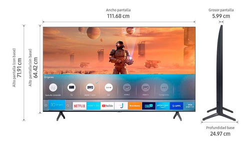 Televisor Samsung 50 Un50tu7000 Crystal 4k Bluetooth One Re