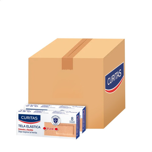 Curitas Adhesivas Aposito Tela Elastica - Pack 144 Cajas