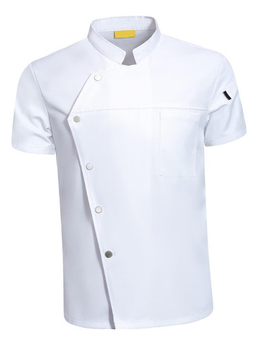 . Chef Coat Jacket Snap Button Ropa Uniforme For Cocina