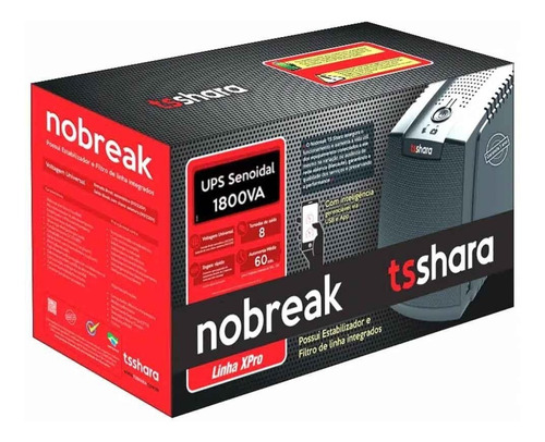 Nobreak Ts Shara Ups Xpro Senoidal 1800va Universal Bivolt