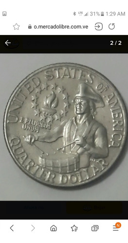 Imagen 1 de 6 de Monedas Americana Para Coleccion Doble Fecha 1976  Y 1985