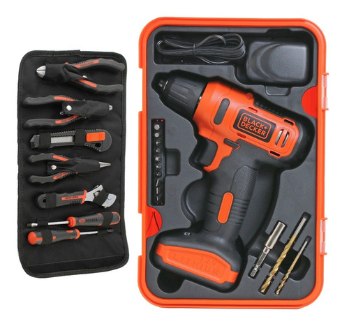 Taladro Atornillador  Black Y Decker 12v Y 7 Herramientas Jg