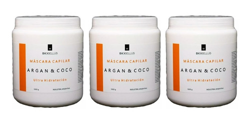 3 Mascara Capilar / Nutrición Argan Y Coco - Biobellus 1kg