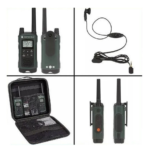 4x Walkie Talkie Handy Motorola T465 + Manos Libres Maletin