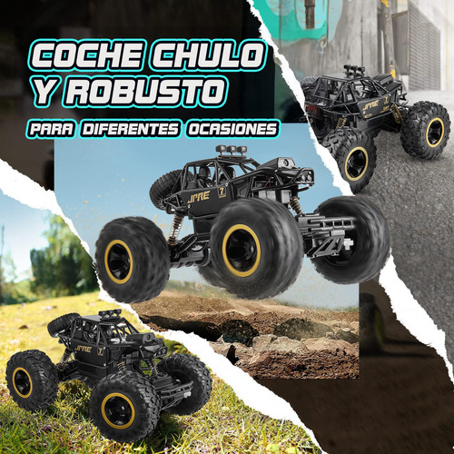 Rovtop 4x4 Aleation Coche Control Remoto Todo Terreno con Cámara Hd 2.4 Ghz Color Black Rc 1:16 X Rovtopx