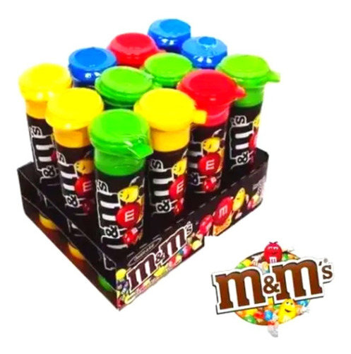 Imagem 1 de 4 de M&ms Confeito De Chocolate 30g Caixa Com 12 Tubos Confete Mm