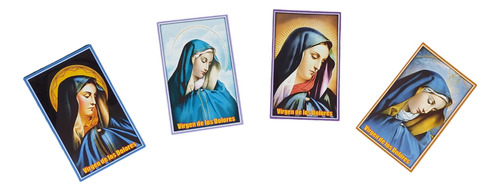 Estampas Virgen De Los Dolores Pack De 50 Pzs. Enmicadas