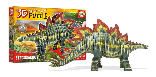 Puzzle Dinosaurio Stegosaurus 3d Rompecabezas Educa Niños ®